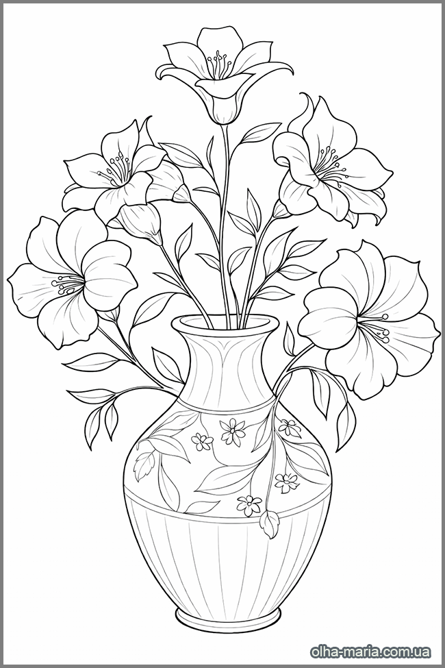 Розмальовки квіти розмальовки садові квіти- flower bouquet outline drawing