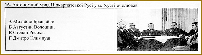 Українські землі у складі Чехословаччини _ Тест з історії № 16. Тести ЗНО