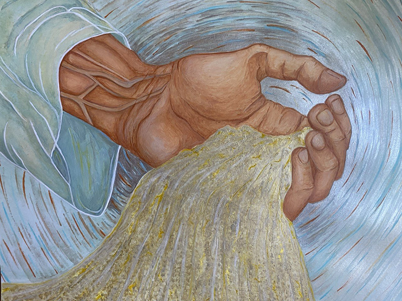 Акрилові малюнки Насонової Ольги-Марії. Малюнок до до казки «Дідове заклинання». (Техніки малювання акриловими фарбами - 6 іл.)